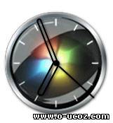 Часы для ucoz в стиле VISTA(светлые)