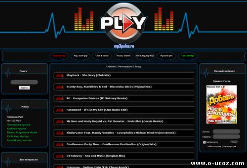 Шаблон uCoz mp3pulse