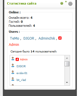 Нас посетили (стата + scroll)
