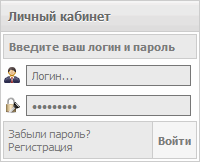 Светлая стильная форма входа для сайта uCoz