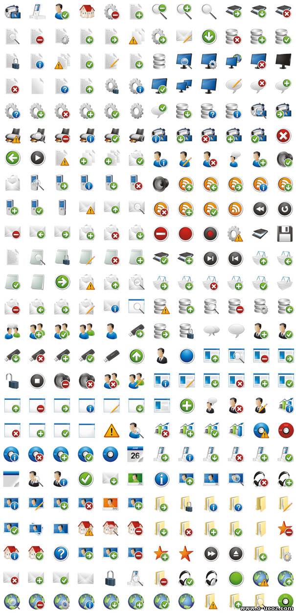 300 классических иконок в PNG размером 128x128 пикселей - СКАЧАТЬ